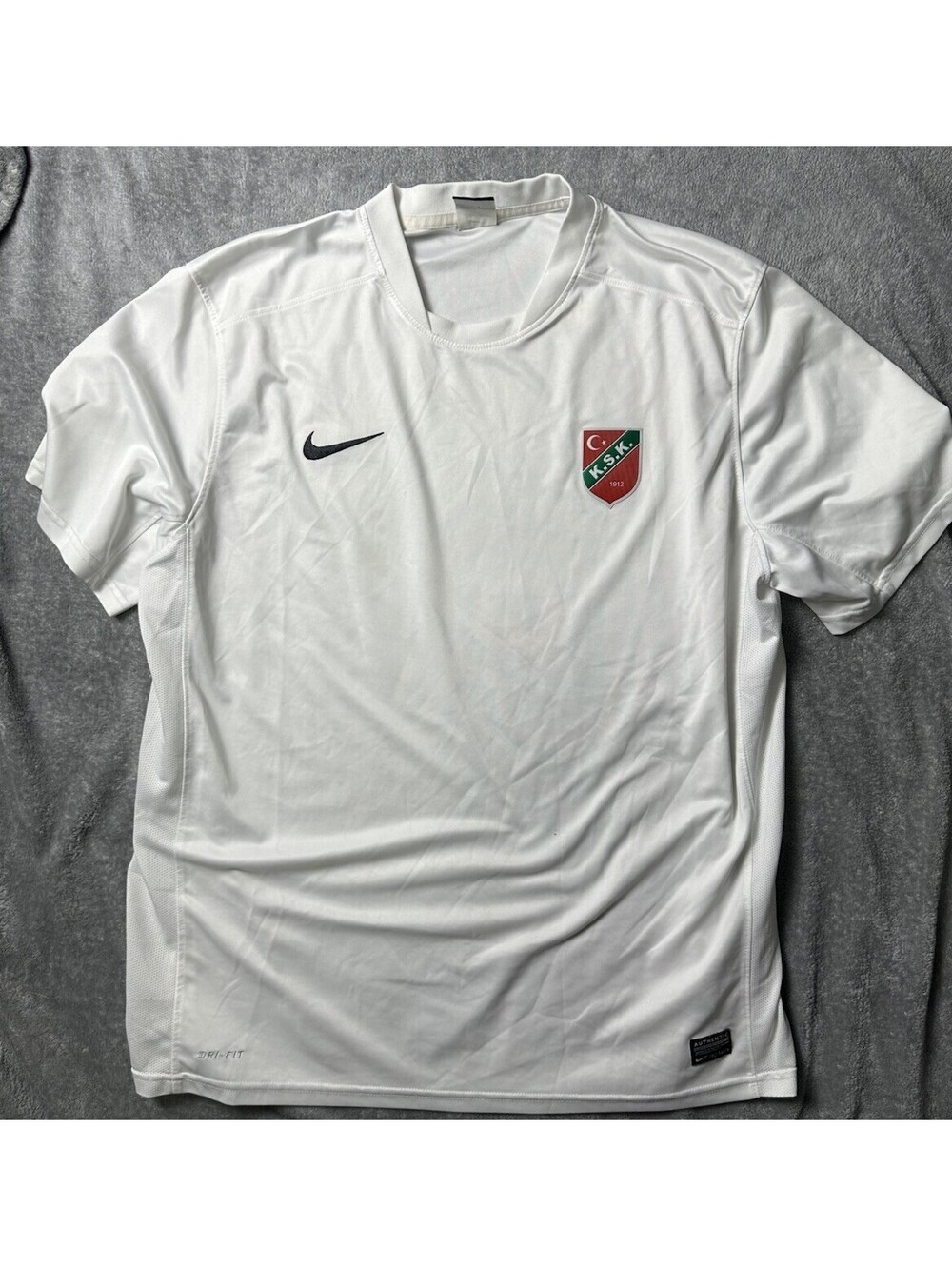 Nike Dri-FIT Karsiyaka SK Soccer Jersey White Football Shirt Men’s XXL